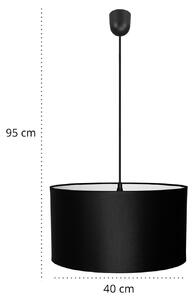 Závesné svietidlo Indigo, 1x textilné tienidlo (výber zo 7 farieb), (výber z 3 farieb konštrukcie), (fi 40cm), lp