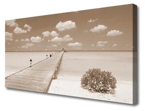 Obraz na plátne More most krajina 125x50 cm