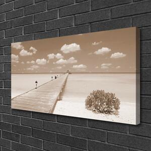 Obraz na plátne More most krajina 100x50 cm