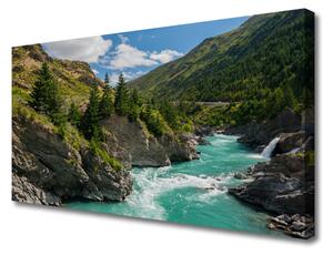 Obraz na plátne Hory rieka príroda 100x50 cm