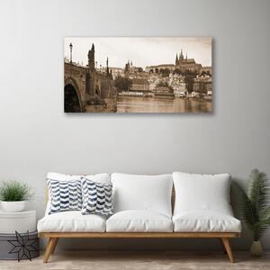 Obraz na plátne Praha most krajina 100x50 cm