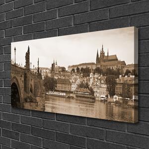 Obraz na plátne Praha most krajina 100x50 cm