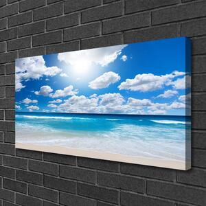 Obraz na plátne More pláž mraky príroda 100x50 cm