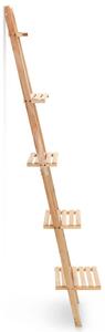 Rebríková nástenná polička cédrové drevo 41,5x30x176 cm