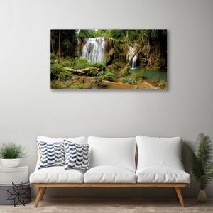 Obraz na plátne Vodopád rieka les príroda 100x50 cm