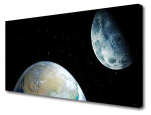 Obraz na plátne Mesiac zeme vesmír 100x50 cm