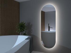 Oválne zrkadlo do kúpeľne s LED osvetlením A1 50x100