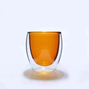 Termopohár s dvojitým sklom 150ml - amber