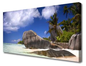 Obraz na plátne Skaly pláž príroda 125x50 cm