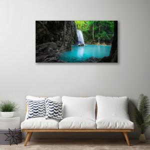 Obraz na plátne Jazero vodopád príroda 100x50 cm