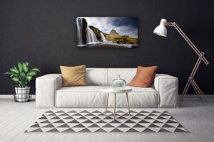 Obraz Canvas Vodopád hory príroda 100x50 cm