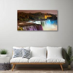 Obraz Canvas Les vodopád príroda 100x50 cm