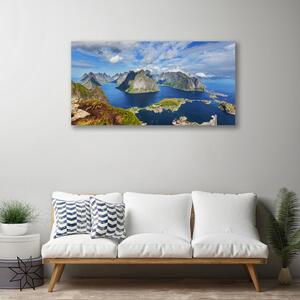Obraz Canvas Hory more záliv krajina 100x50 cm