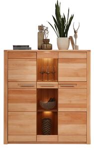 VYSOKÁ KOMODA, jadrový buk, jadrový buk, 127/137/40 cm Carryhome - Obývacie zostavy