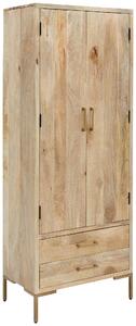 ŠATNÍKOVÁ SKRIŇA, mangové drevo, prírodná farba, 75/192/45 cm MID.YOU - Skrine, Online Only