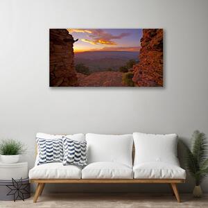 Obraz Canvas Skala mraky nebo krajina 100x50 cm