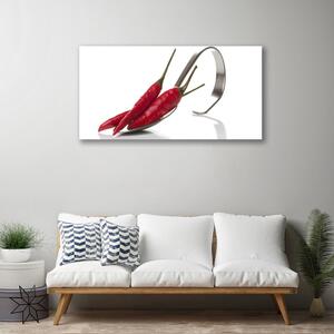 Obraz Canvas Chilli lyžica kuchyňa 100x50 cm
