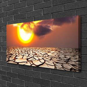 Obraz Canvas Slnko púšť krajina 100x50 cm
