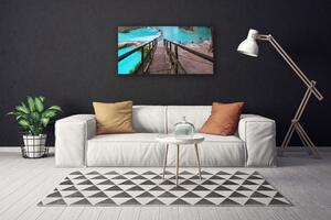 Obraz Canvas Schody jazero architektúra 100x50 cm