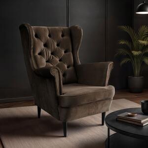 KRESLO UŠIAK BRUNO 2 CHESTERFIELD ROYAL VELVET 196