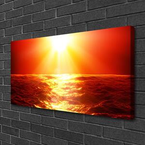 Obraz Canvas Západ slnka more vlna 100x50 cm