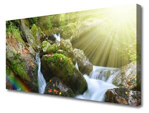 Obraz Canvas Vodopád dúha príroda potok 100x50 cm