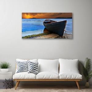 Obraz Canvas Loď more pobrežie pláž 100x50 cm