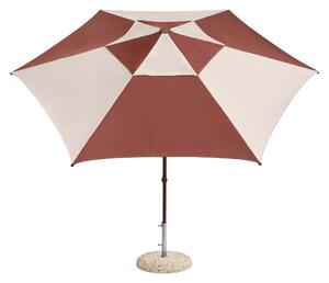 Slnečník Terrazza, Hexagon, Burgundy / Off-white – HAY
