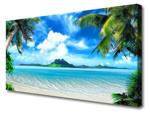 Obraz Canvas Palmy more tropický ostrov 100x50 cm