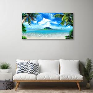 Obraz Canvas Palmy more tropický ostrov 100x50 cm