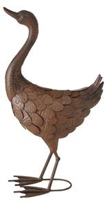 BOLTZE Záhradná kovová figúrka Goose, 60x33 cm, hnedá