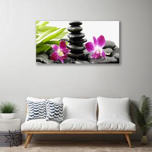 Obraz Canvas Kamene zen kúpele orchidea 100x50 cm