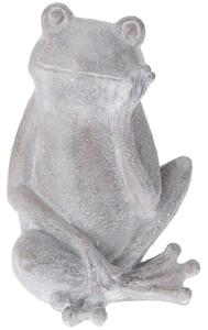 ProGarden Záhradná figúrka z polistone Frog1, 31 cm, sivá