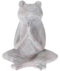 ProGarden Záhradná figúrka z polistone Frog3, 31 cm, sivá