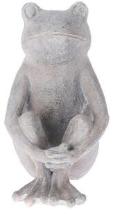 ProGarden Záhradná figúrka z polistone Frog2, 31 cm, sivá