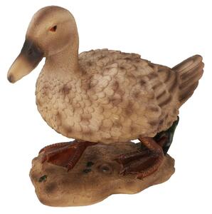 ProGarden Záhradná figúrka z polistone Duck2, 26,5x21 cm, hnedá