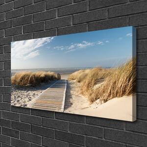 Obraz na plátne Pláž chodník krajina 100x50 cm