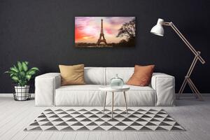 Obraz na plátne Eiffelova veža architektúra 100x50 cm