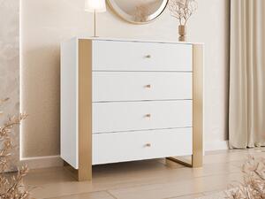 Mirjan24 Komoda Nalker 4SZ, Farby: biela 5903211436314