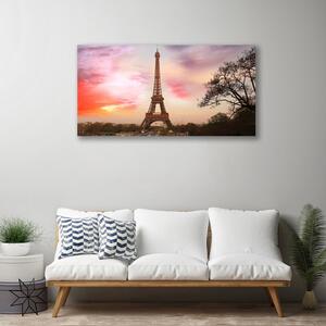 Obraz na plátne Eiffelova veža architektúra 100x50 cm
