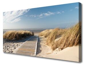 Obraz na plátne Pláž chodník krajina 100x50 cm