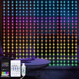 Ecolamp LED svetelný záves Wizard, 2x2m, RGB, ovládač
