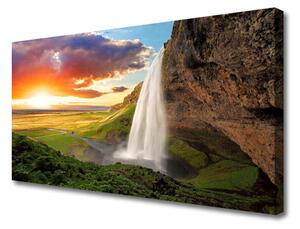 Obraz na plátne Hora vodopád príroda 125x50 cm