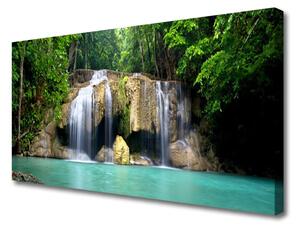 Obraz na plátne Vodopád strom príroda 125x50 cm