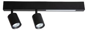 Stropné svietidlo Magnet, 2x čierne kovové tienidlo + 1x LED 5W, b