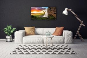 Obraz na plátne Hora vodopád príroda 100x50 cm