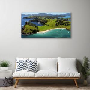 Obraz na plátne More pláž les príroda 100x50 cm