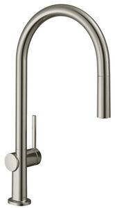 Drezová batéria Hansgrohe Talis s vyťahovacou sprškou vzhled nerezu 72802800
