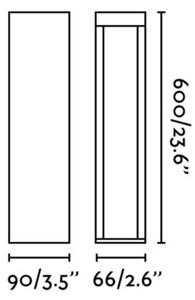 LED podsvietenie Cerler, hnedé, 60 cm, kov, IP65,, Hnedá / hrdzavá, Hliník, Moderný, Vonkajčie stĺpové osvetlenie
