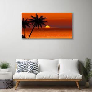 Obraz na plátne Palma more slnko krajina 100x50 cm